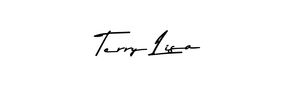 How to make Terry Lisa name signature. Use Asem Kandis PERSONAL USE style for creating short signs online. This is the latest handwritten sign. Terry Lisa signature style 9 images and pictures png