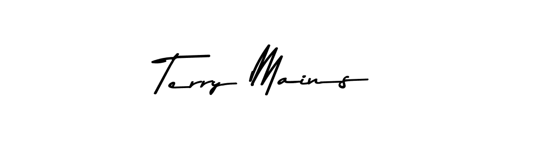 Make a beautiful signature design for name Terry Mains. With this signature (Asem Kandis PERSONAL USE) style, you can create a handwritten signature for free. Terry Mains signature style 9 images and pictures png