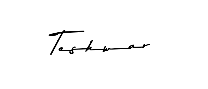 Design your own signature with our free online signature maker. With this signature software, you can create a handwritten (Asem Kandis PERSONAL USE) signature for name Teshwar. Teshwar signature style 9 images and pictures png