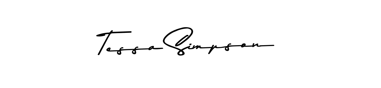 Design your own signature with our free online signature maker. With this signature software, you can create a handwritten (Asem Kandis PERSONAL USE) signature for name Tessa Simpson. Tessa Simpson signature style 9 images and pictures png