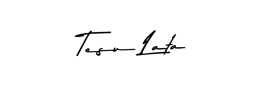 The best way (Asem Kandis PERSONAL USE) to make a short signature is to pick only two or three words in your name. The name Tesu Lata include a total of six letters. For converting this name. Tesu Lata signature style 9 images and pictures png