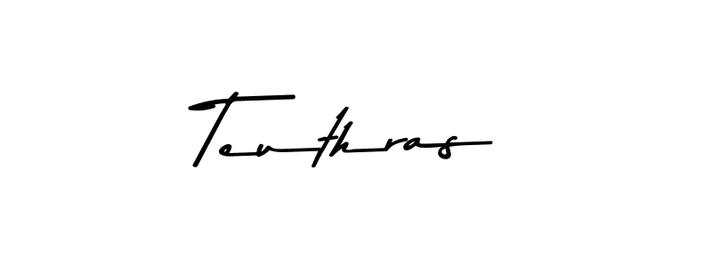 The best way (Asem Kandis PERSONAL USE) to make a short signature is to pick only two or three words in your name. The name Teuthras include a total of six letters. For converting this name. Teuthras signature style 9 images and pictures png