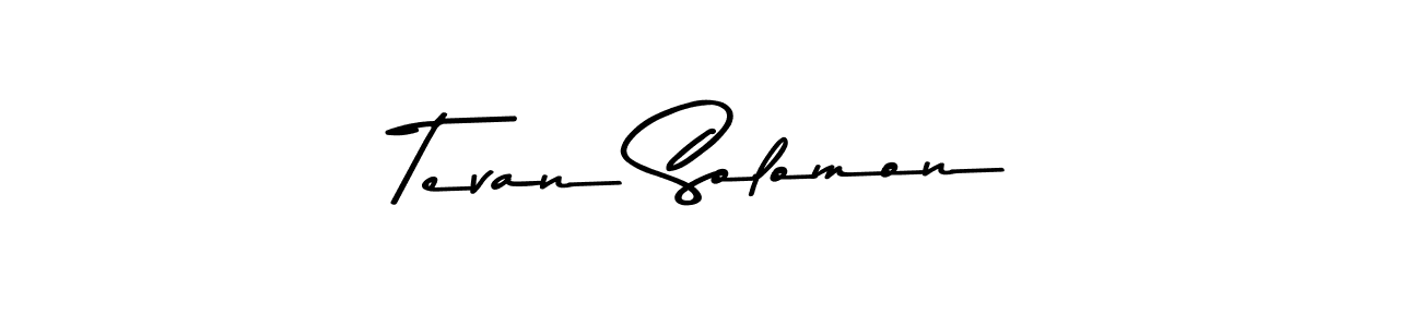 Create a beautiful signature design for name Tevan Solomon. With this signature (Asem Kandis PERSONAL USE) fonts, you can make a handwritten signature for free. Tevan Solomon signature style 9 images and pictures png