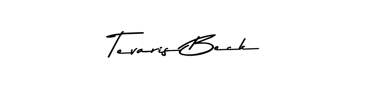 The best way (Asem Kandis PERSONAL USE) to make a short signature is to pick only two or three words in your name. The name Tevaris Beck include a total of six letters. For converting this name. Tevaris Beck signature style 9 images and pictures png
