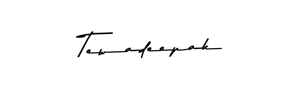 Create a beautiful signature design for name Tewadeepak. With this signature (Asem Kandis PERSONAL USE) fonts, you can make a handwritten signature for free. Tewadeepak signature style 9 images and pictures png