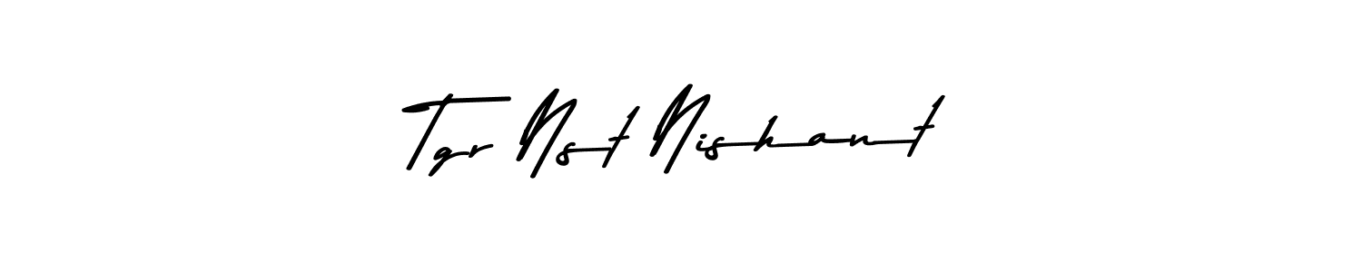 Tgr Nst Nishant stylish signature style. Best Handwritten Sign (Asem Kandis PERSONAL USE) for my name. Handwritten Signature Collection Ideas for my name Tgr Nst Nishant. Tgr Nst Nishant signature style 9 images and pictures png