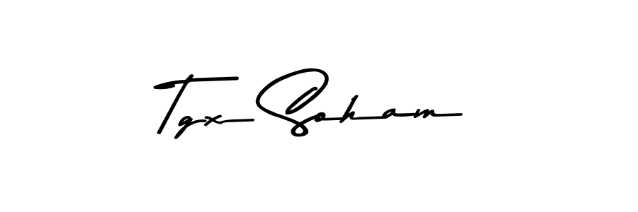 if you are searching for the best signature style for your name Tgx Soham. so please give up your signature search. here we have designed multiple signature styles  using Asem Kandis PERSONAL USE. Tgx Soham signature style 9 images and pictures png