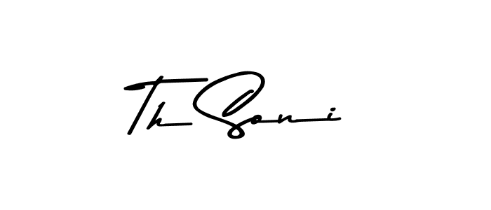 Use a signature maker to create a handwritten signature online. With this signature software, you can design (Asem Kandis PERSONAL USE) your own signature for name Th Soni. Th Soni signature style 9 images and pictures png