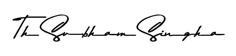 Create an unforgettable impression when signing with Th Subham Singha name styled in Asem Kandis PERSONAL USE typography. 100% free online generator. Th Subham Singha signature style 9 images and pictures png
