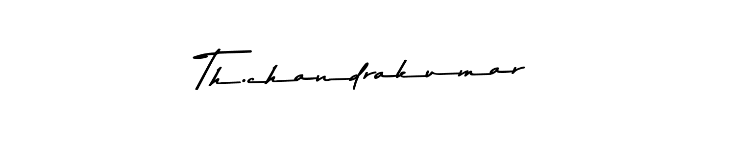 Make a beautiful signature design for name Th.chandrakumar. With this signature (Asem Kandis PERSONAL USE) style, you can create a handwritten signature for free. Th.chandrakumar signature style 9 images and pictures png