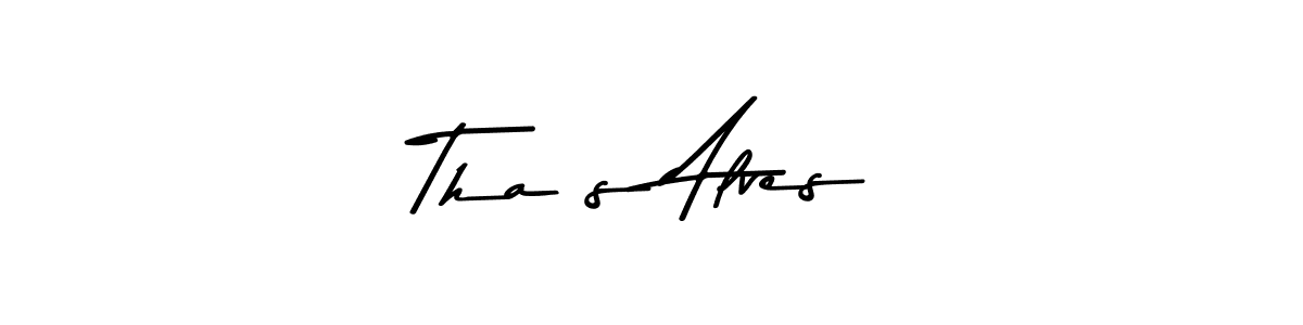 Make a beautiful signature design for name Thaís Alves. With this signature (Asem Kandis PERSONAL USE) style, you can create a handwritten signature for free. Thaís Alves signature style 9 images and pictures png