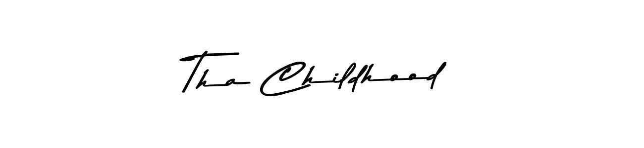 Use a signature maker to create a handwritten signature online. With this signature software, you can design (Asem Kandis PERSONAL USE) your own signature for name Tha Childhood. Tha Childhood signature style 9 images and pictures png