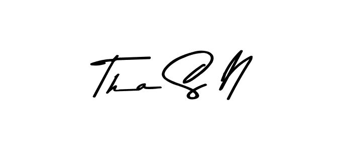 if you are searching for the best signature style for your name Tha S N. so please give up your signature search. here we have designed multiple signature styles  using Asem Kandis PERSONAL USE. Tha S N signature style 9 images and pictures png