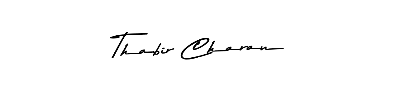 How to make Thabir Charan name signature. Use Asem Kandis PERSONAL USE style for creating short signs online. This is the latest handwritten sign. Thabir Charan signature style 9 images and pictures png