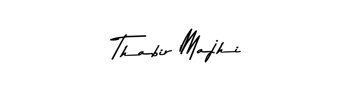 Design your own signature with our free online signature maker. With this signature software, you can create a handwritten (Asem Kandis PERSONAL USE) signature for name Thabir Majhi. Thabir Majhi signature style 9 images and pictures png