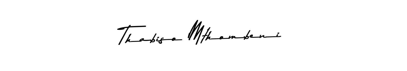 Make a beautiful signature design for name Thabiso Mthombeni. With this signature (Asem Kandis PERSONAL USE) style, you can create a handwritten signature for free. Thabiso Mthombeni signature style 9 images and pictures png