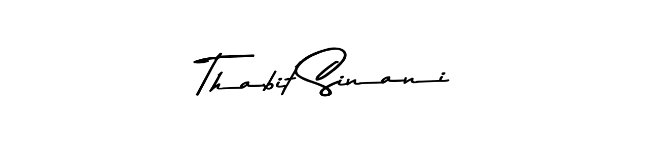 Create a beautiful signature design for name Thabit Sinani. With this signature (Asem Kandis PERSONAL USE) fonts, you can make a handwritten signature for free. Thabit Sinani signature style 9 images and pictures png