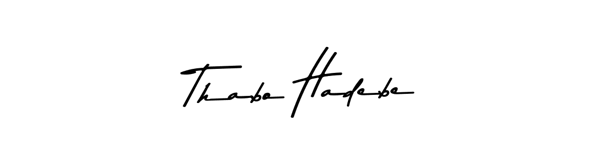 How to make Thabo Hadebe name signature. Use Asem Kandis PERSONAL USE style for creating short signs online. This is the latest handwritten sign. Thabo Hadebe signature style 9 images and pictures png