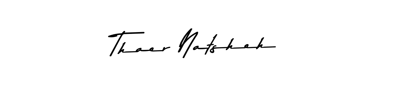 if you are searching for the best signature style for your name Thaer Natsheh. so please give up your signature search. here we have designed multiple signature styles  using Asem Kandis PERSONAL USE. Thaer Natsheh signature style 9 images and pictures png