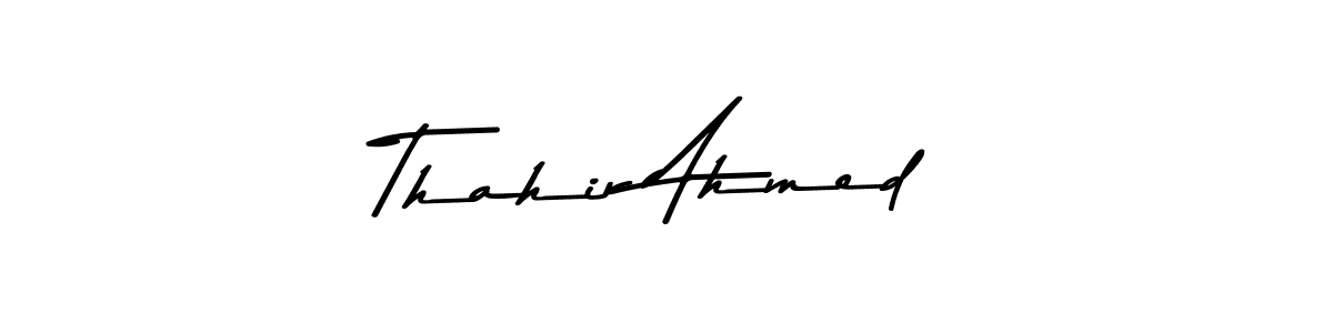 The best way (Asem Kandis PERSONAL USE) to make a short signature is to pick only two or three words in your name. The name Thahir Ahmed include a total of six letters. For converting this name. Thahir Ahmed signature style 9 images and pictures png