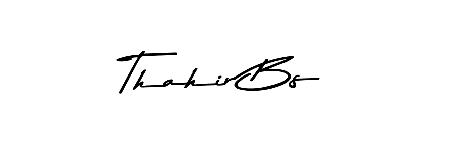 Make a beautiful signature design for name Thahir Bs. With this signature (Asem Kandis PERSONAL USE) style, you can create a handwritten signature for free. Thahir Bs signature style 9 images and pictures png