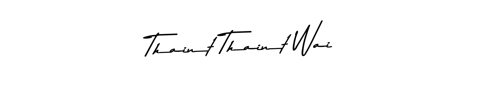 Use a signature maker to create a handwritten signature online. With this signature software, you can design (Asem Kandis PERSONAL USE) your own signature for name Thaint Thaint Wai. Thaint Thaint Wai signature style 9 images and pictures png