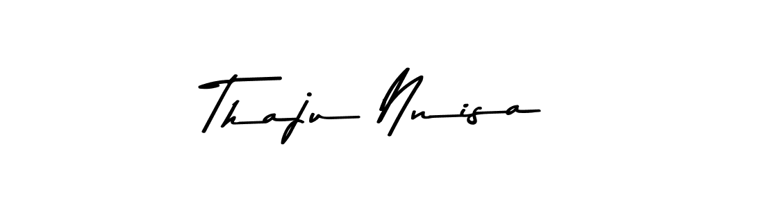 Create a beautiful signature design for name Thaju Nnisa. With this signature (Asem Kandis PERSONAL USE) fonts, you can make a handwritten signature for free. Thaju Nnisa signature style 9 images and pictures png