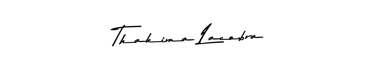 How to make Thakima Lacobra signature? Asem Kandis PERSONAL USE is a professional autograph style. Create handwritten signature for Thakima Lacobra name. Thakima Lacobra signature style 9 images and pictures png