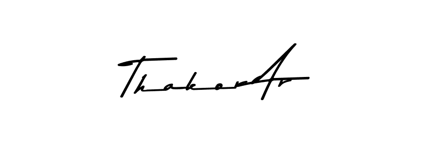 Create a beautiful signature design for name Thakor Ar. With this signature (Asem Kandis PERSONAL USE) fonts, you can make a handwritten signature for free. Thakor Ar signature style 9 images and pictures png