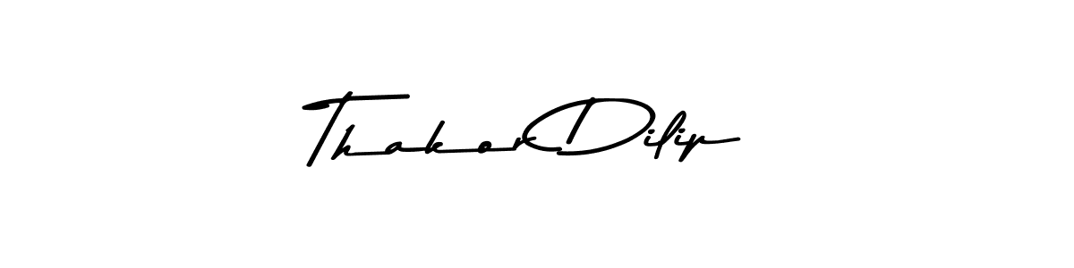 Make a beautiful signature design for name Thakor Dilip. With this signature (Asem Kandis PERSONAL USE) style, you can create a handwritten signature for free. Thakor Dilip signature style 9 images and pictures png