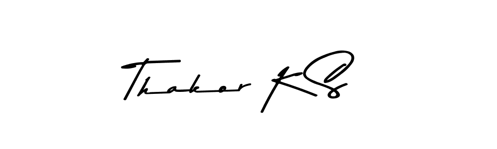 Also You can easily find your signature by using the search form. We will create Thakor K S name handwritten signature images for you free of cost using Asem Kandis PERSONAL USE sign style. Thakor K S signature style 9 images and pictures png