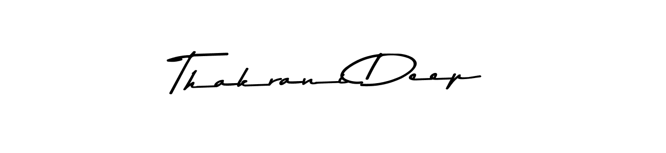 How to make Thakrani Deep signature? Asem Kandis PERSONAL USE is a professional autograph style. Create handwritten signature for Thakrani Deep name. Thakrani Deep signature style 9 images and pictures png