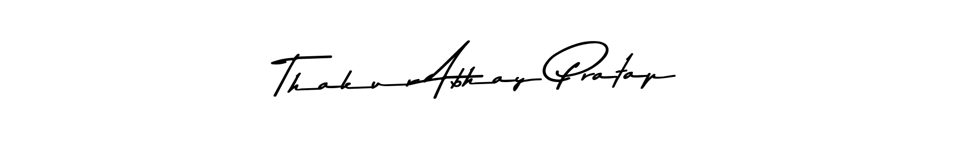 You should practise on your own different ways (Asem Kandis PERSONAL USE) to write your name (Thakur Abhay Pratap) in signature. don't let someone else do it for you. Thakur Abhay Pratap signature style 9 images and pictures png