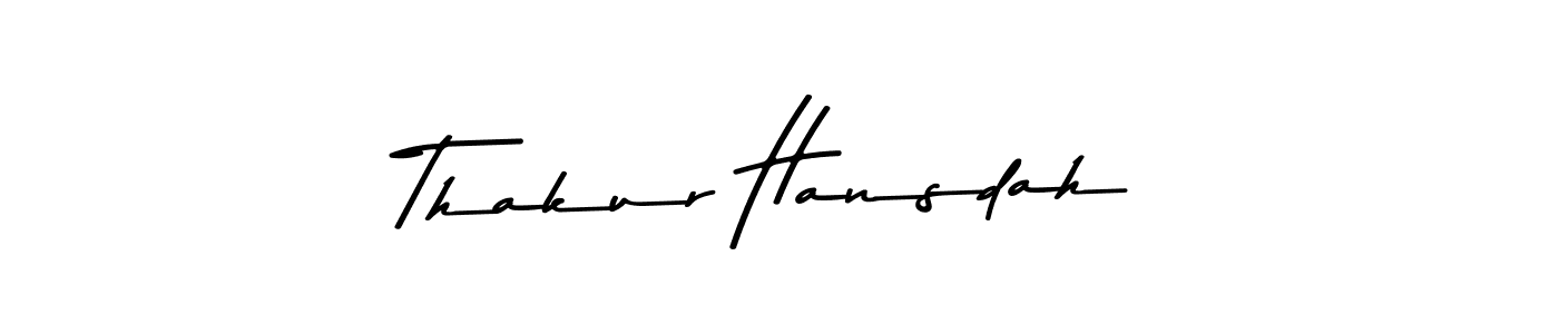 Make a beautiful signature design for name Thakur Hansdah. With this signature (Asem Kandis PERSONAL USE) style, you can create a handwritten signature for free. Thakur Hansdah signature style 9 images and pictures png