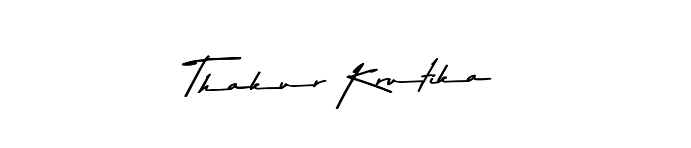 Make a short Thakur Krutika signature style. Manage your documents anywhere anytime using Asem Kandis PERSONAL USE. Create and add eSignatures, submit forms, share and send files easily. Thakur Krutika signature style 9 images and pictures png