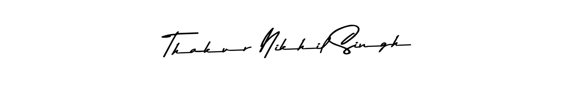 Design your own signature with our free online signature maker. With this signature software, you can create a handwritten (Asem Kandis PERSONAL USE) signature for name Thakur Nikhil Singh. Thakur Nikhil Singh signature style 9 images and pictures png