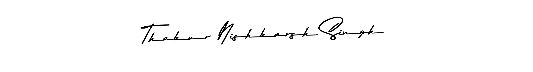 The best way (Asem Kandis PERSONAL USE) to make a short signature is to pick only two or three words in your name. The name Thakur Nishkarsh Singh include a total of six letters. For converting this name. Thakur Nishkarsh Singh signature style 9 images and pictures png