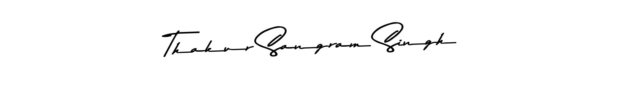 Make a beautiful signature design for name Thakur Sangram Singh. With this signature (Asem Kandis PERSONAL USE) style, you can create a handwritten signature for free. Thakur Sangram Singh signature style 9 images and pictures png
