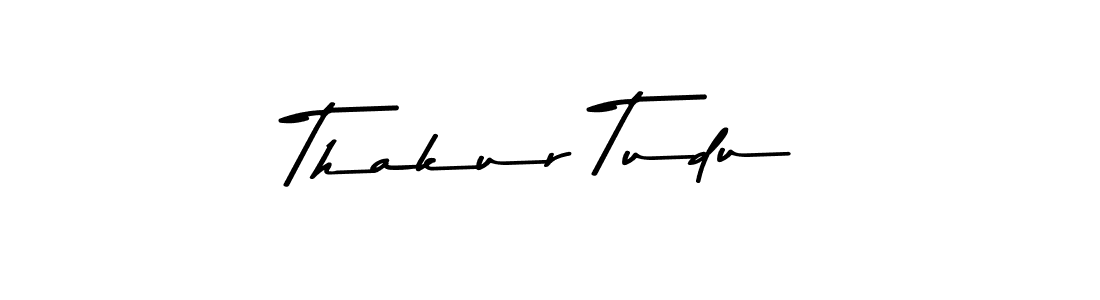 Create a beautiful signature design for name Thakur Tudu. With this signature (Asem Kandis PERSONAL USE) fonts, you can make a handwritten signature for free. Thakur Tudu signature style 9 images and pictures png