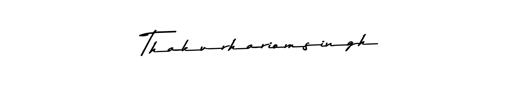 if you are searching for the best signature style for your name Thakurhariomsingh. so please give up your signature search. here we have designed multiple signature styles  using Asem Kandis PERSONAL USE. Thakurhariomsingh signature style 9 images and pictures png
