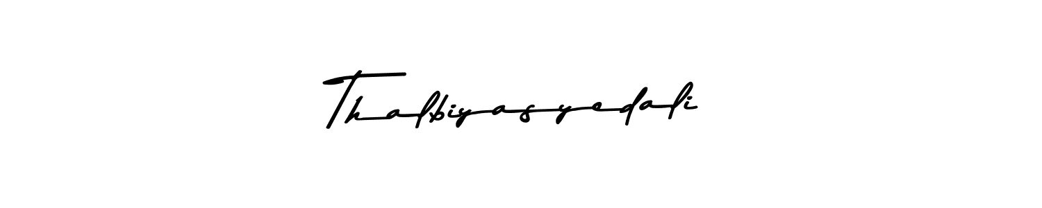Also You can easily find your signature by using the search form. We will create Thalbiyasyedali name handwritten signature images for you free of cost using Asem Kandis PERSONAL USE sign style. Thalbiyasyedali signature style 9 images and pictures png