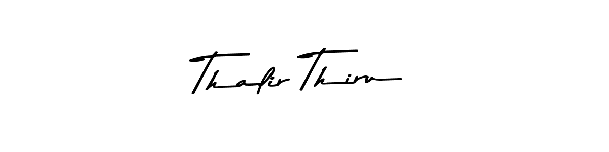 Make a beautiful signature design for name Thalir Thiru. With this signature (Asem Kandis PERSONAL USE) style, you can create a handwritten signature for free. Thalir Thiru signature style 9 images and pictures png