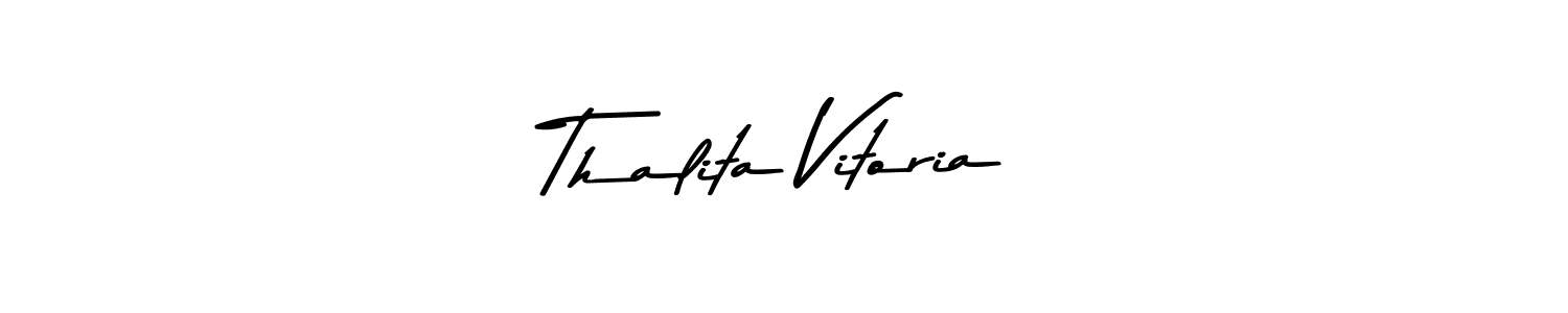 Similarly Asem Kandis PERSONAL USE is the best handwritten signature design. Signature creator online .You can use it as an online autograph creator for name Thalita Vitoria. Thalita Vitoria signature style 9 images and pictures png