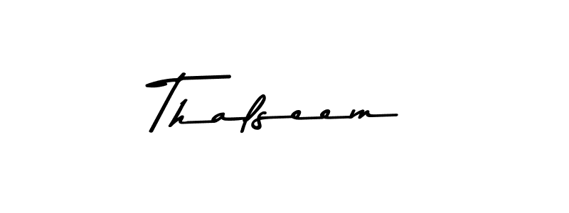 Use a signature maker to create a handwritten signature online. With this signature software, you can design (Asem Kandis PERSONAL USE) your own signature for name Thalseem. Thalseem signature style 9 images and pictures png