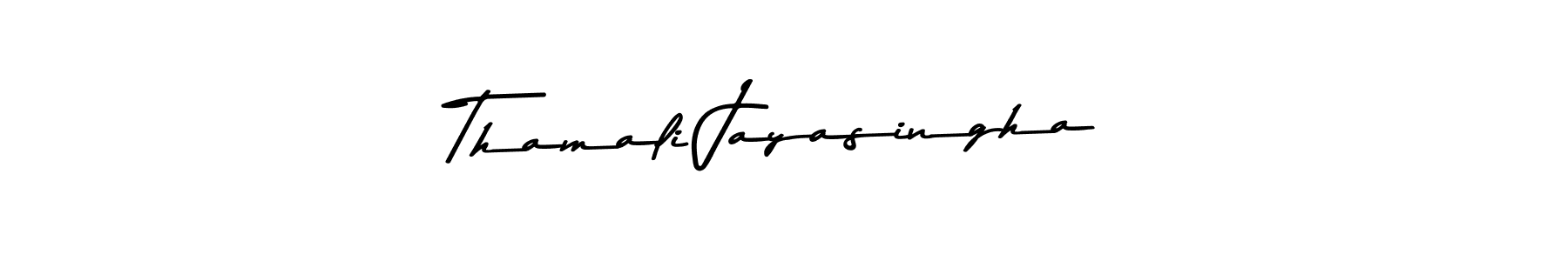 Make a beautiful signature design for name Thamali Jayasingha. With this signature (Asem Kandis PERSONAL USE) style, you can create a handwritten signature for free. Thamali Jayasingha signature style 9 images and pictures png