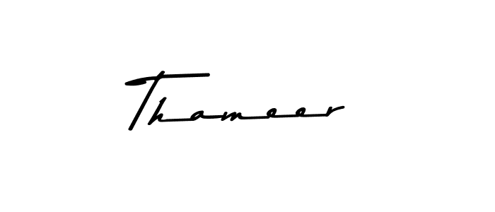 How to make Thameer name signature. Use Asem Kandis PERSONAL USE style for creating short signs online. This is the latest handwritten sign. Thameer signature style 9 images and pictures png