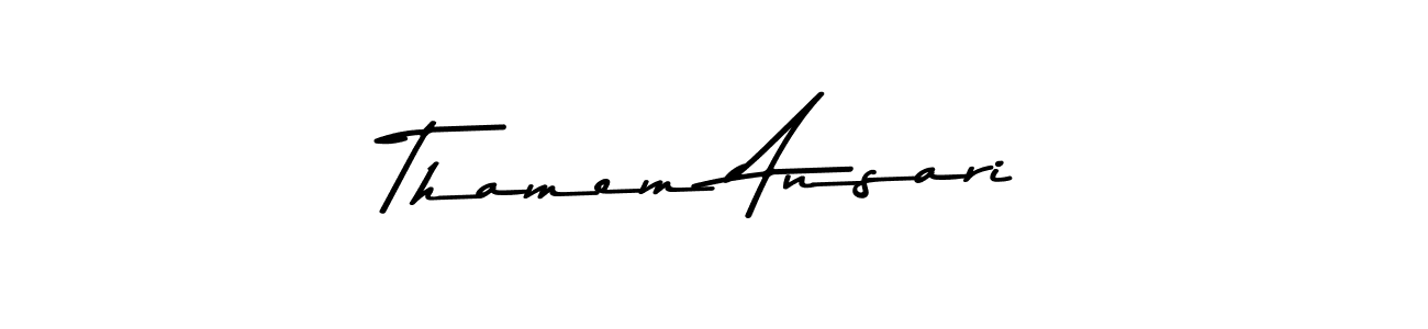 How to Draw Thamem Ansari signature style? Asem Kandis PERSONAL USE is a latest design signature styles for name Thamem Ansari. Thamem Ansari signature style 9 images and pictures png