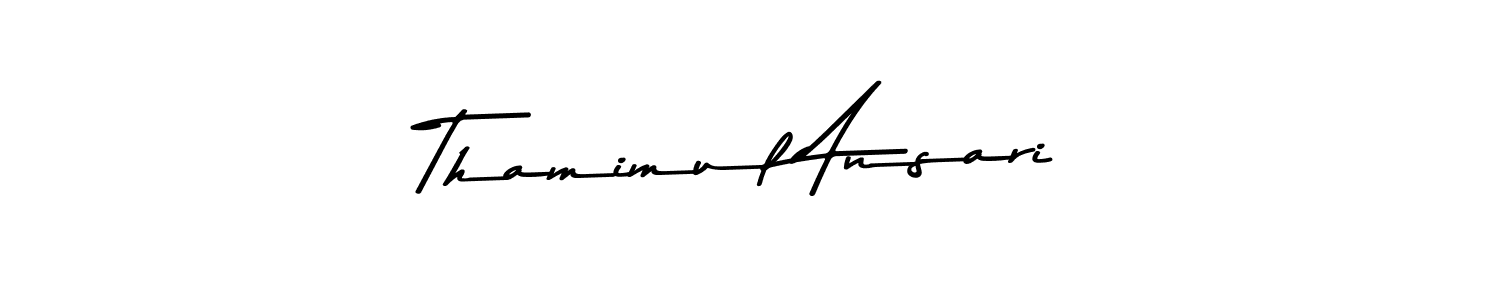 Also You can easily find your signature by using the search form. We will create Thamimul Ansari name handwritten signature images for you free of cost using Asem Kandis PERSONAL USE sign style. Thamimul Ansari signature style 9 images and pictures png