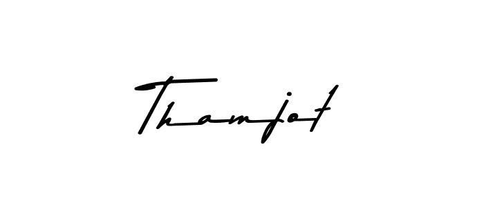 The best way (Asem Kandis PERSONAL USE) to make a short signature is to pick only two or three words in your name. The name Thamjot include a total of six letters. For converting this name. Thamjot signature style 9 images and pictures png