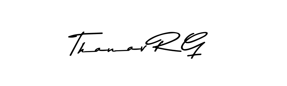 Create a beautiful signature design for name Thanav R G. With this signature (Asem Kandis PERSONAL USE) fonts, you can make a handwritten signature for free. Thanav R G signature style 9 images and pictures png